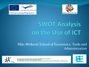 ICT SWOT Analysis: Mijo Mirković School