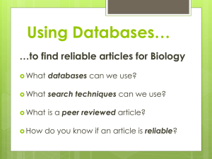 Using Databases*