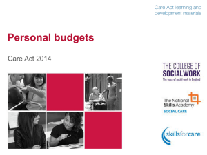 Personal budgets slide pack