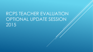 Slides from optional information sessions of teacher evaluations