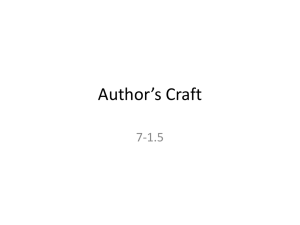 Author*s Craft - Laing Middle School