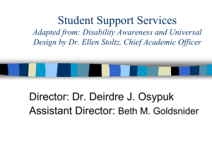 Overview of Disabilities for Paraprofessionals