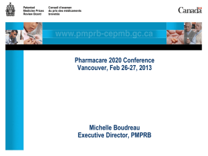 PPTX - Patented Medicine Prices Review Board