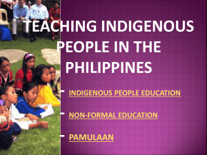 Indigenous Education in the Philippines: Pamulaan Center