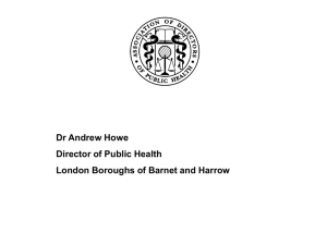 Dr Andrew Howe, Director of Public Health, Brent and