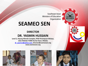SEAMEO SEN: Yasmin Hussain