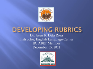 Why rubrics