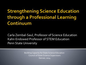 Presentation - Council of State Science Supervisors