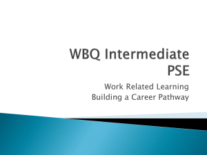 Building A Career Pathway - PSE at Newport High School
