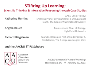 Session slides available here - Association of American Colleges