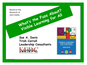 Visible Learning Session 2