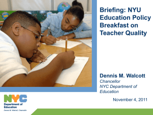 Chancellor Walcott`s PowerPoint