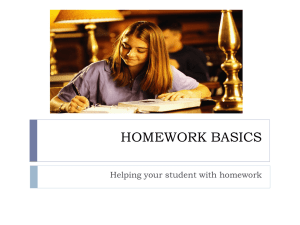 HOMEWORK BASICS - Gladewater ISD