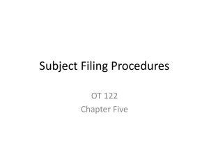 Subject Filing Procedures: A Comprehensive Guide