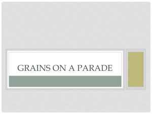 GRAINS ON A PARADE - Miss Miller`s Website