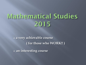 Mathematical studies