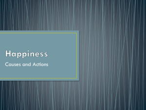 Happiness - Causes and Actions - Dan Weijers