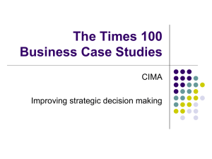 Strategic Decision Making: A Management Accounting Overview