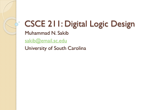 CSCE 211: Digital Logic Design - Computer Science & Engineering