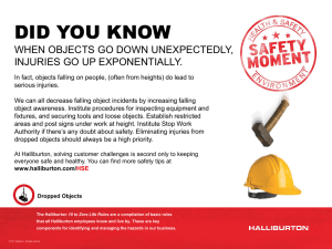Safety Moment #19 - Dropped Objects