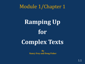 Ramping Up for Complex Texts: Module 1