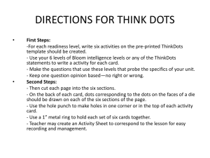 Algebra Think Dots: Differentiated Activities