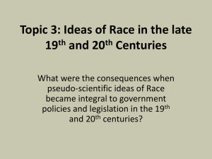 Race & Eugenics: 19th-20th Century Ideas & Consequences