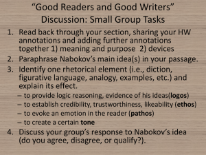 Nabokov's Good Readers & Writers: Discussion Guide