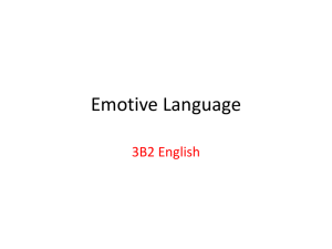 Emotive Language - Miss Wilson : English