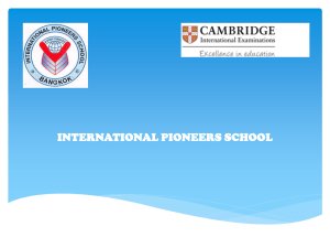 Cambridge Checkpoint Tests at International Pioneers School