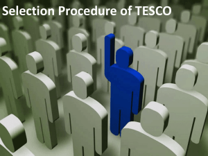 Selection Procedure of TESCO by Group 5