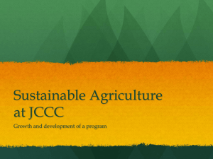 Sustainable Agriculture at JCCC