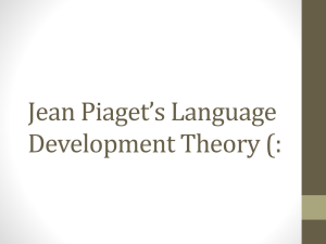 Jean Piaget`s Language Development Theory