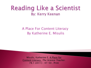 Reading Like a Scientist By: Kerry Keenan