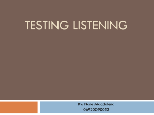 Testing Listening