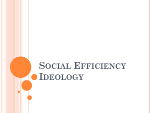 Social Efficiency Ideology in Education: Curriculum & Principles