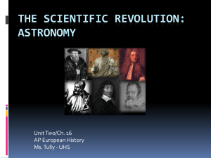 The Scientific Revolution: Astronomy