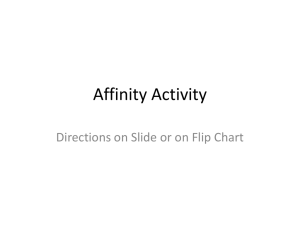 Affinity Activity - Transition to Common Core
