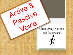 Active and Passive Voice: Grammar Worksheet