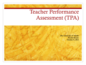 Teacher Performance Assessment