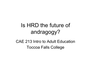 Is HRD the future of andragogy?