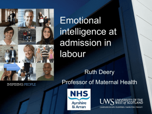 emotional intelligence at admission in labour presentation