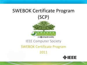 SWEBOK Certificate Program Overview