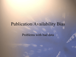 Publication Bias, Sensitivity analysis