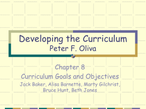 Developing the Curriculum Peter F. Oliva