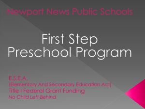 No Child Left Behind ESEA (Elementary And Secondary Education