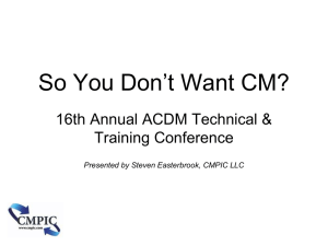 So You Don`t Want CM?