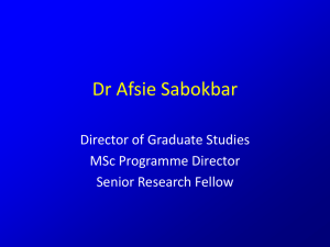 Dr Afsie Sabokbar - University of Oxford