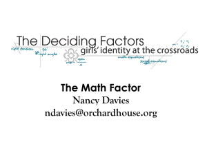 The Math Factor Powerpoint Presentation