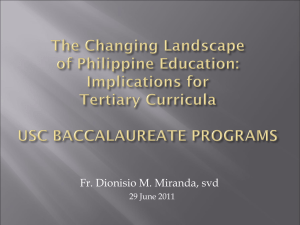 Emerging Curricula of USC College_Fr. Dionisio Miranda